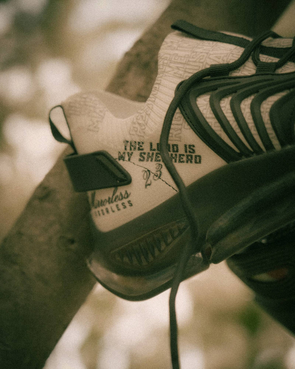 Psalm 23s Fear No Evil colorway heel detail